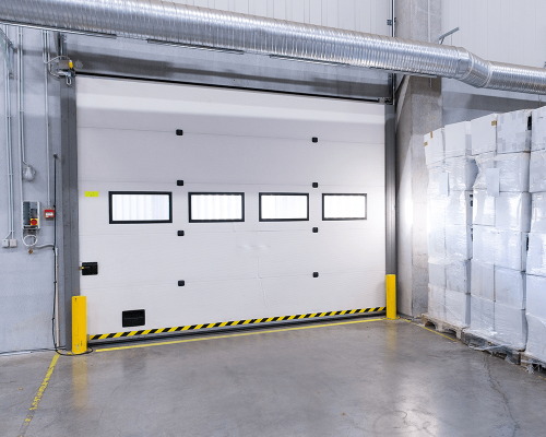 автоматические секционные промышленные гаражные ворота